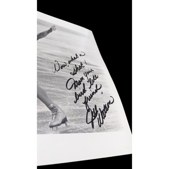Jill Watson American Figure Skater Olympic Medalist Sign 8x10 Photograph Vintage - Picture 2 of 2